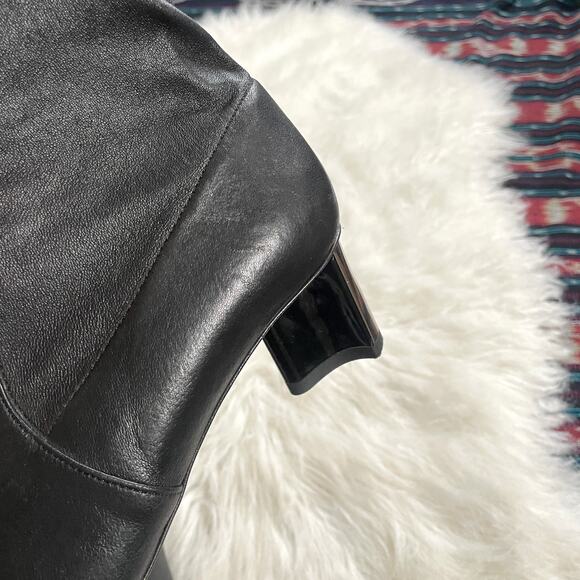 Robert Cleregie Black Leather Sock Ankle Pili Boots Booties Pointy Toe sz 38 - Picture 8 of 13